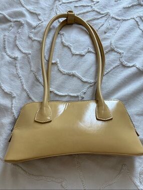 ASOS Glossy Mustard Yellow Shoulder Bag